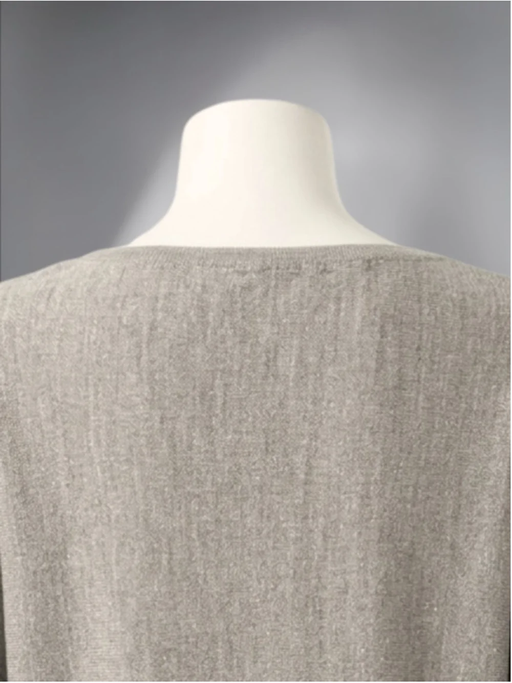 New York & Company Taupe Bell Batwing Sleeve V-Neck Sweater